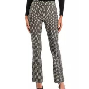Anne Klein XS Black and White Patterned Flare Pants